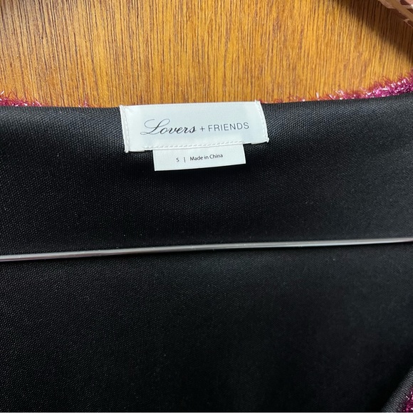 Lovers + Friends Gerona Sparkly Magenta Glitter Purple Pullover Top Small S - Picture 15 of 15